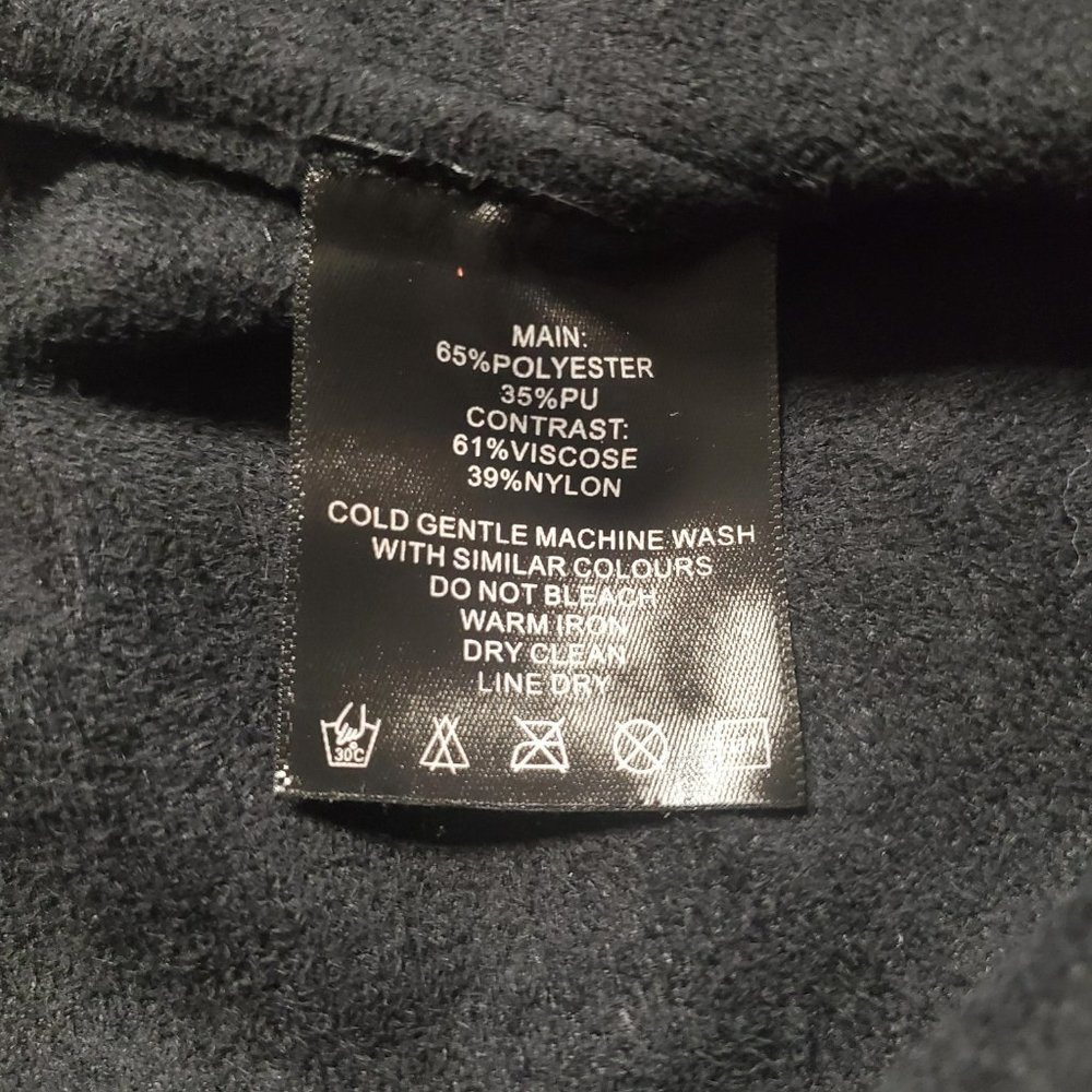 MANIERE DE VOIR Black Vegan Leather Bodysuit US 10 NWT - Picture 6 of 12